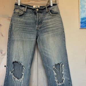 We The Free ankle crop raw hem